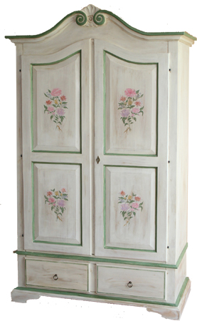 Armadio country 1 Armadio decorato motivi floreali