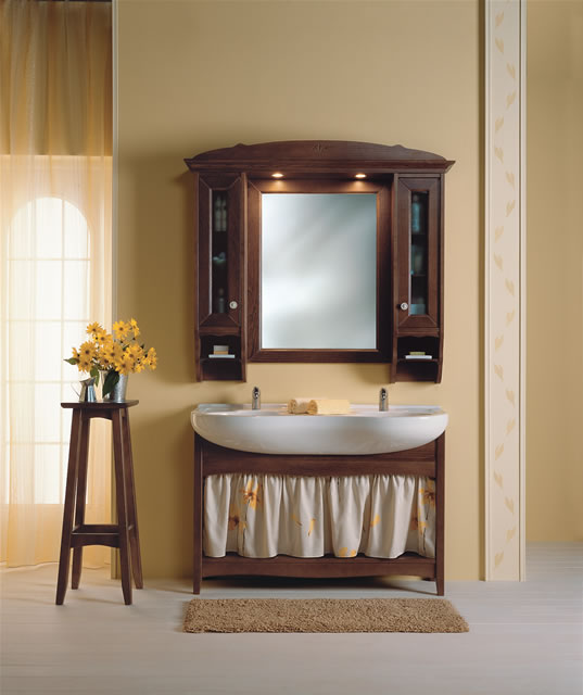 Bagno country legno scuro