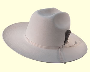 Cappello country tesa larga bianco