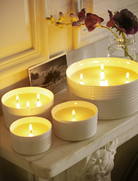 Arredamento country chic candele