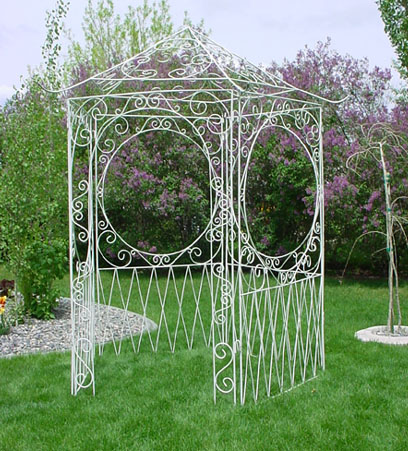 Gazebo country laccato bianco