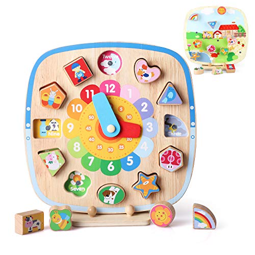 Set educativo di madero set di Bambini set di apprendimento per bambini E Neonati TrifyCore Orologio di apprendimento Orologio da Puzzle Set educativo di madero set di Bambini set di apprendimento per bambini E Neonati TrifyCore Orologio di apprendimento Orologio da Puzzle